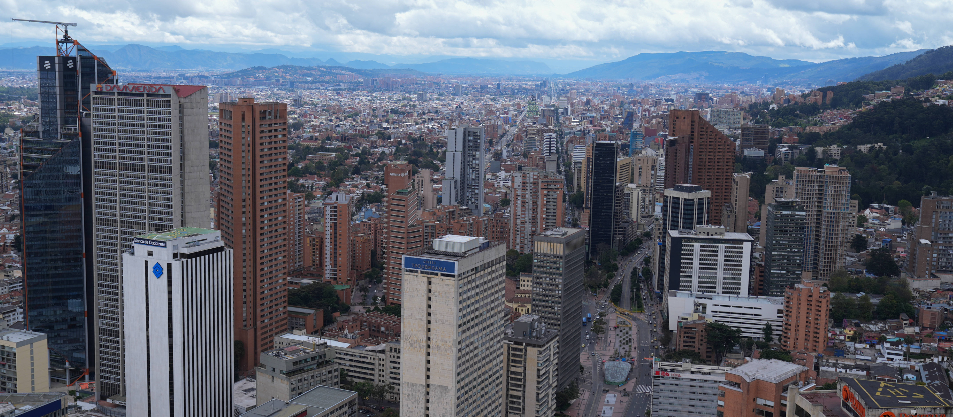 Die Skyline der kolumbianischen Hauptstadt Bogotá