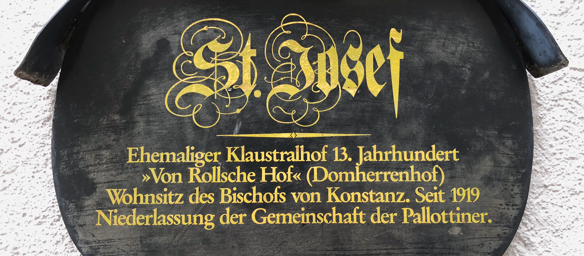 Ein Schild an der Niederlassung der Pallottiner in Konstanz
