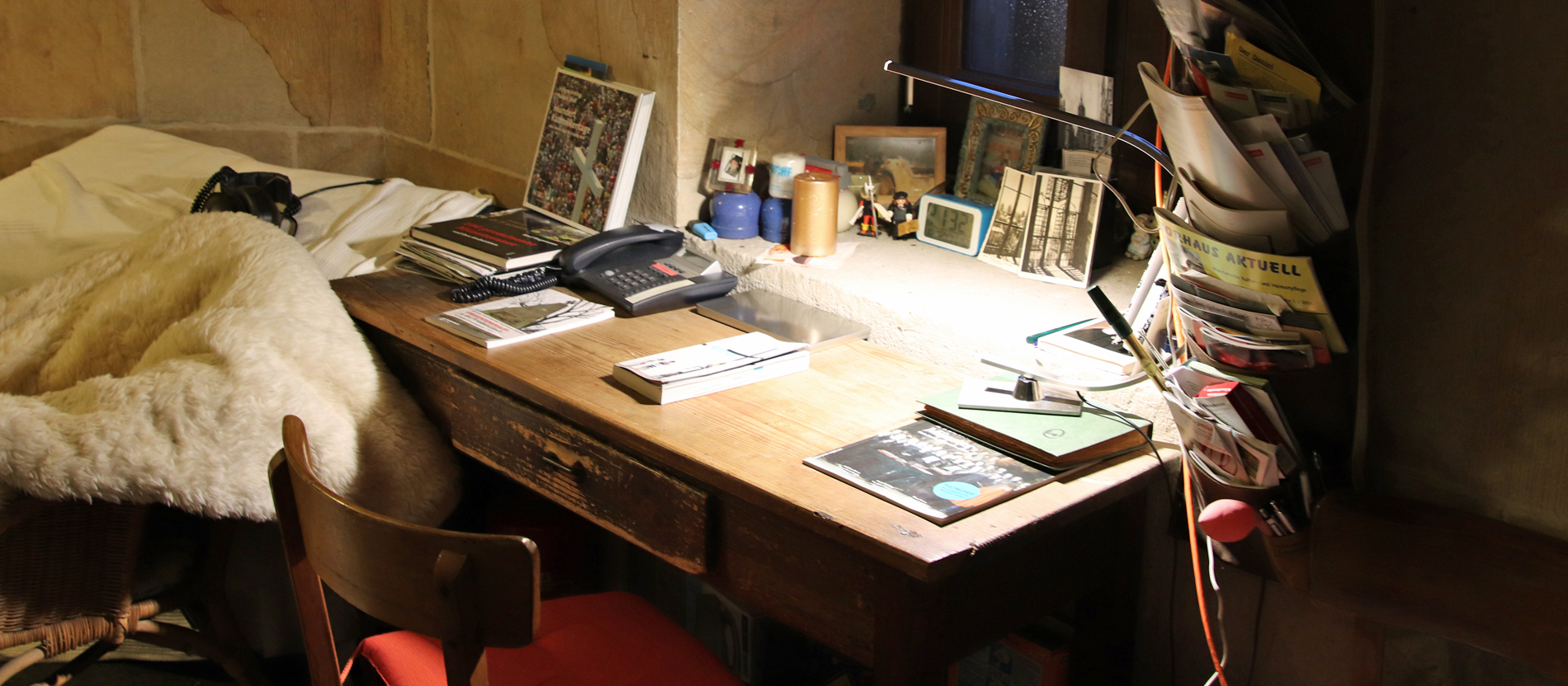 Der Schreibtisch in der Stube von Türmerin Martje Saljé.