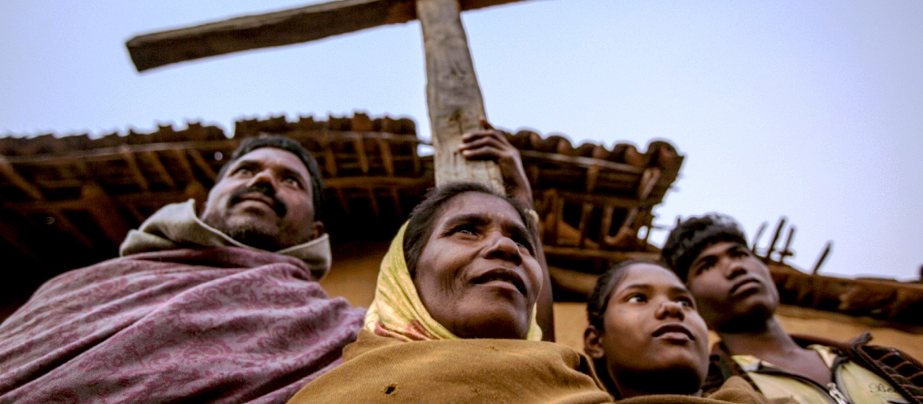 Eine christliche Familie in Indien