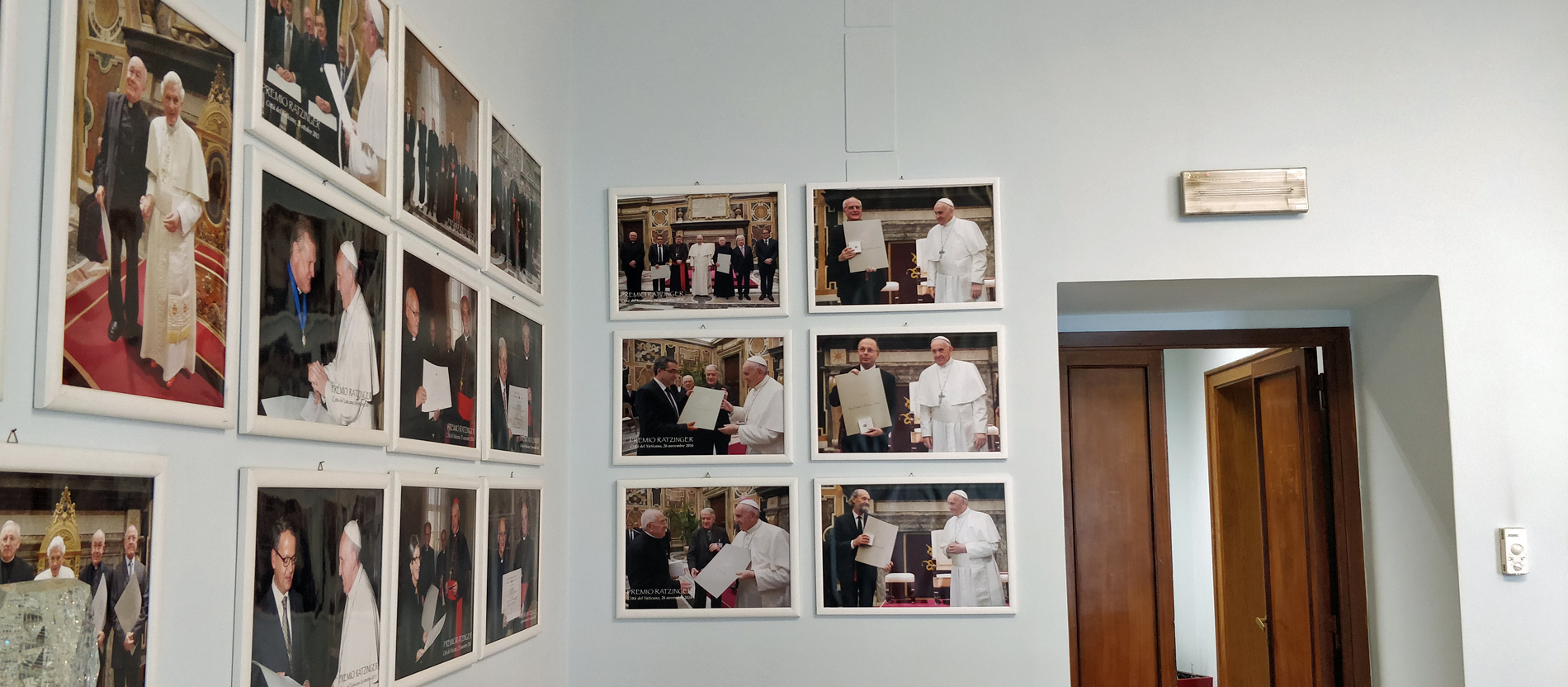 Porträtfotos der bisherigen Träger des Ratzinger-Preises