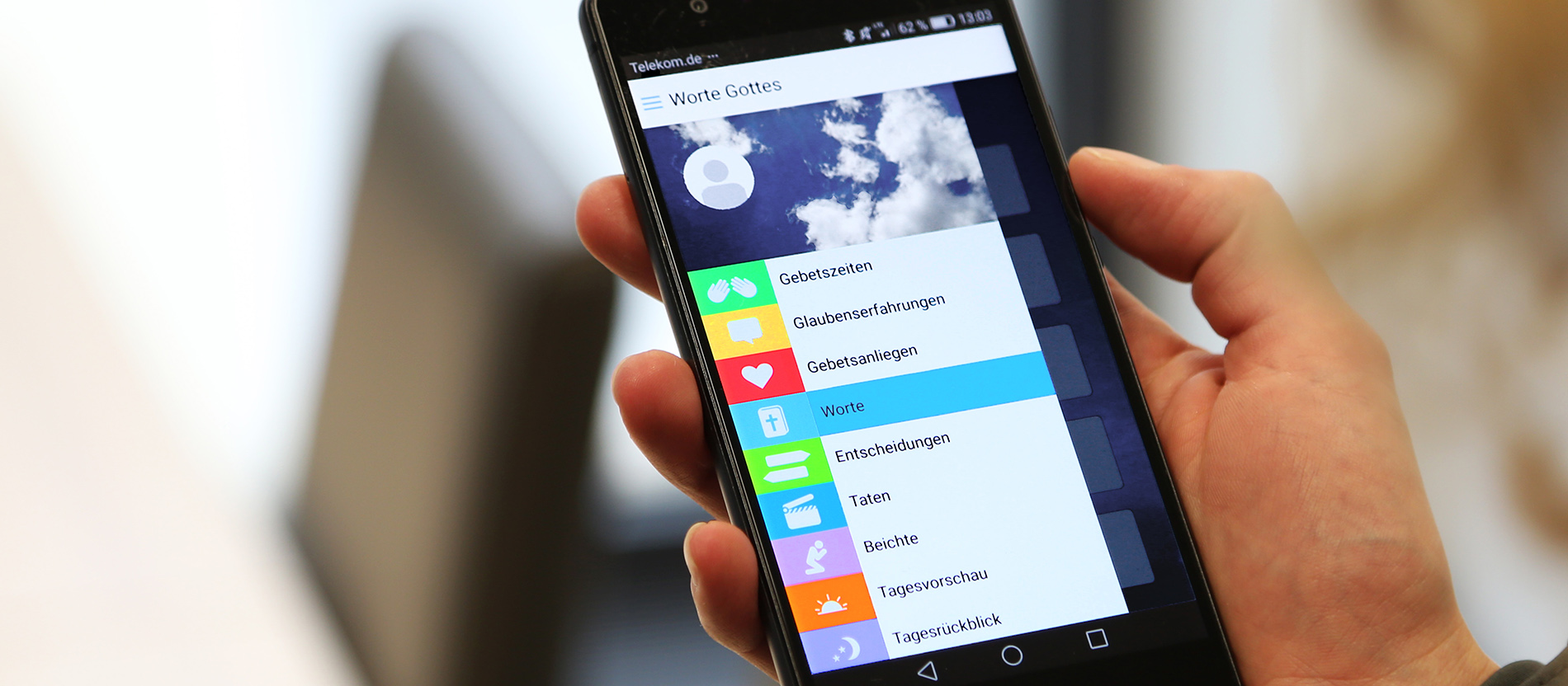 Die App2Heaven auf einem Smartphone.