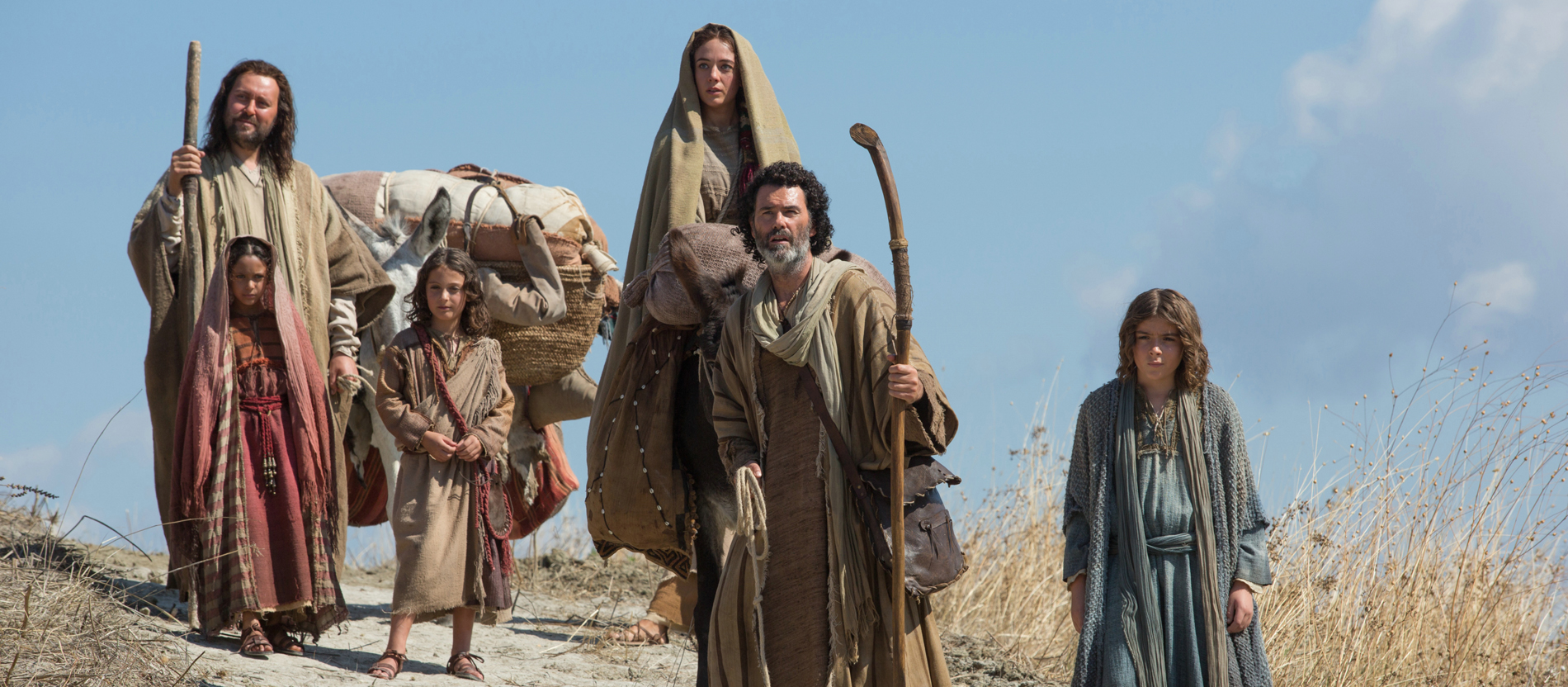 Eine Szene der Heiligen Familie aus dem Film "Der junge Messias".