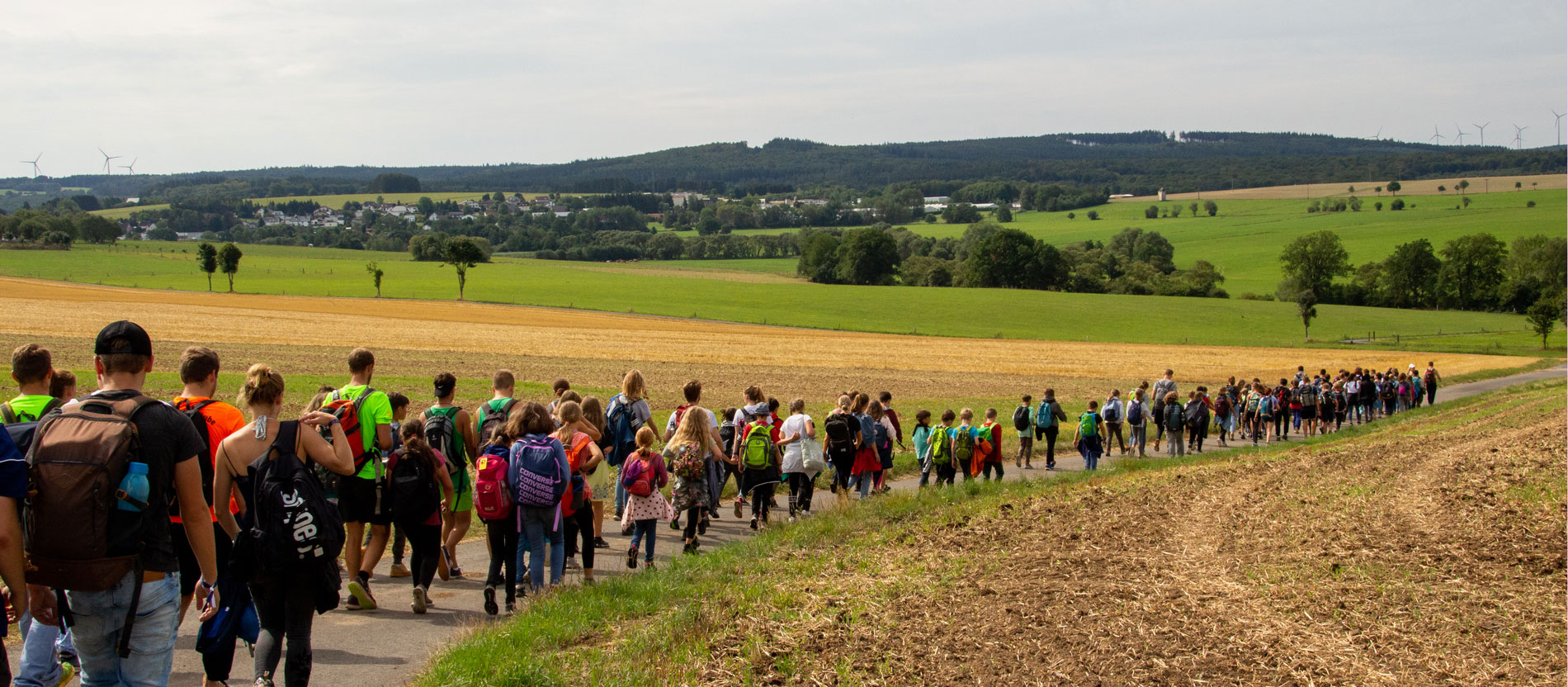Wanderung beim Ferienlager