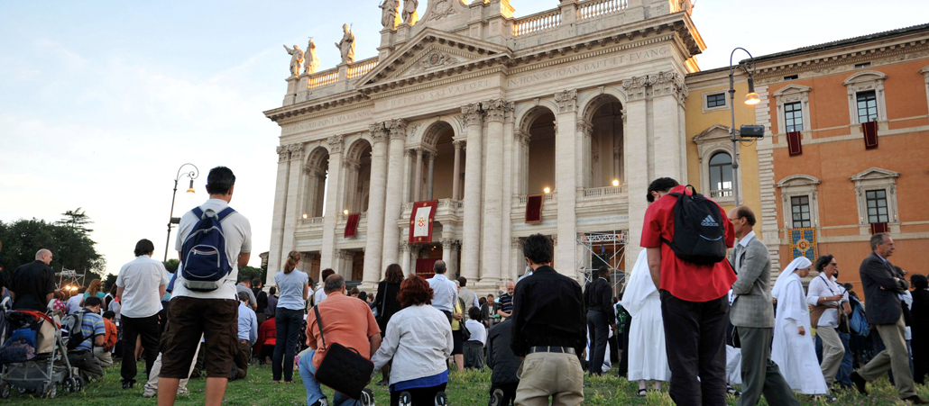 Lateranbasilika in Rom, hier bei der traditionellen römischen Fronleichnamsprozession.