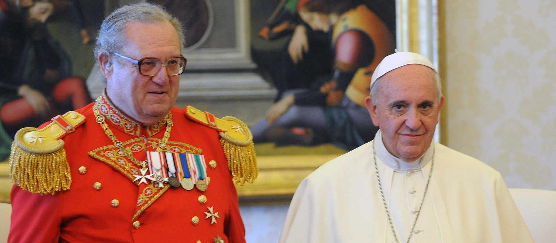 Matthew Festing und Papst Franziskus