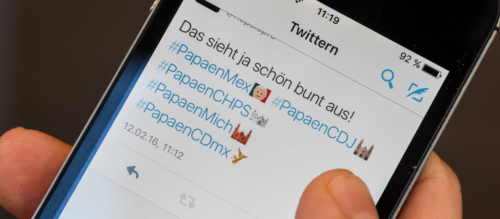 Twitter-Emojis zur Papstreise nach Mexiko
