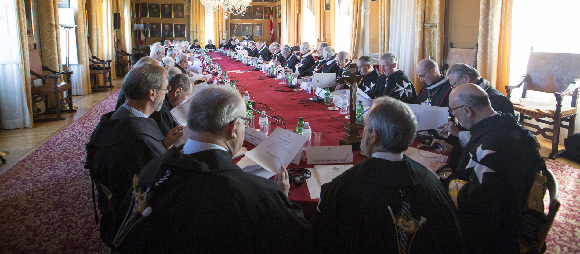 Mitglieder des Großen Staatsrats des Malteserordens am 29. April 2017 in Rom.