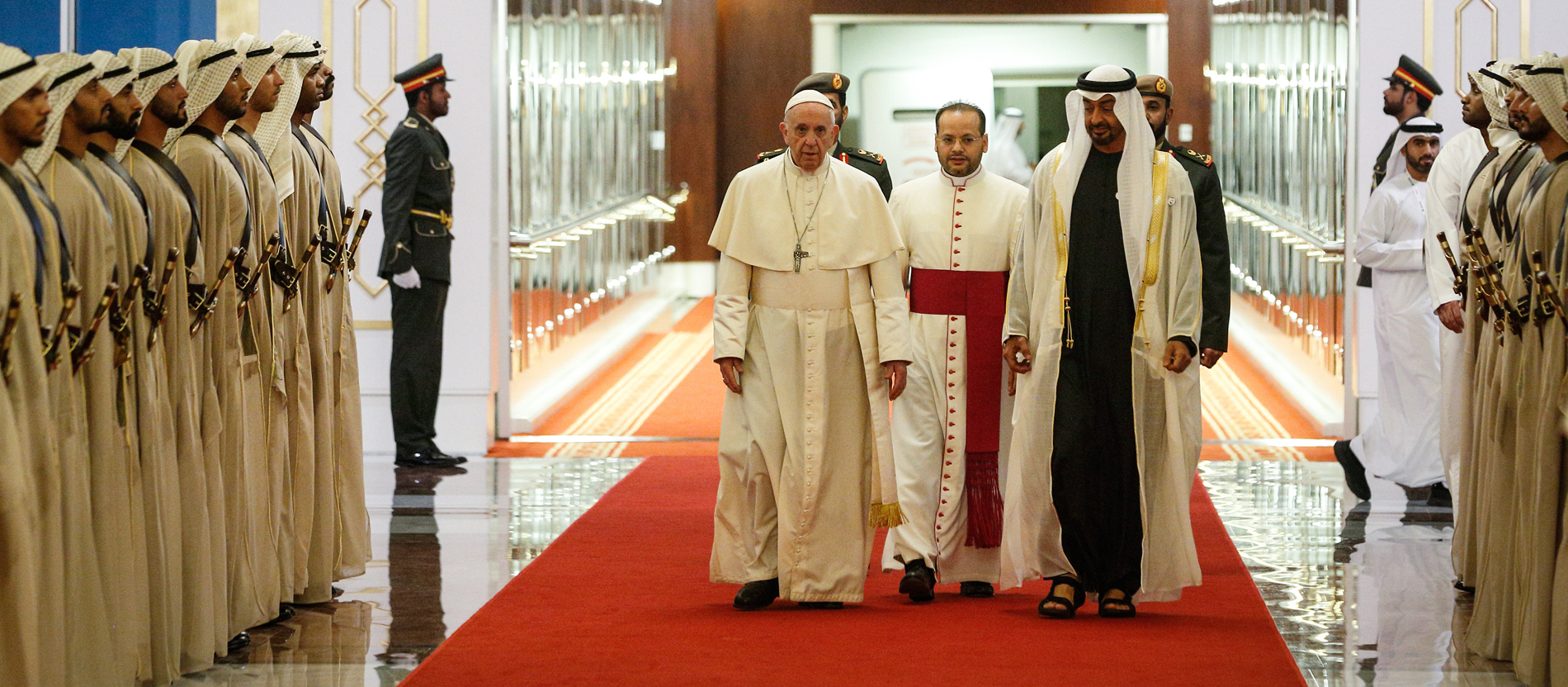 Papst Franziskus und Kronprinz Muhammad bin Zayed,