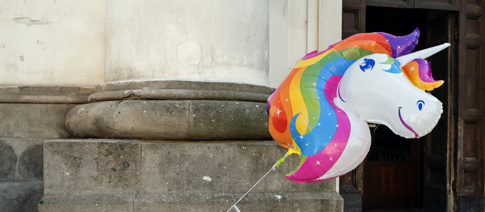 Ein Einhorn-Ballon