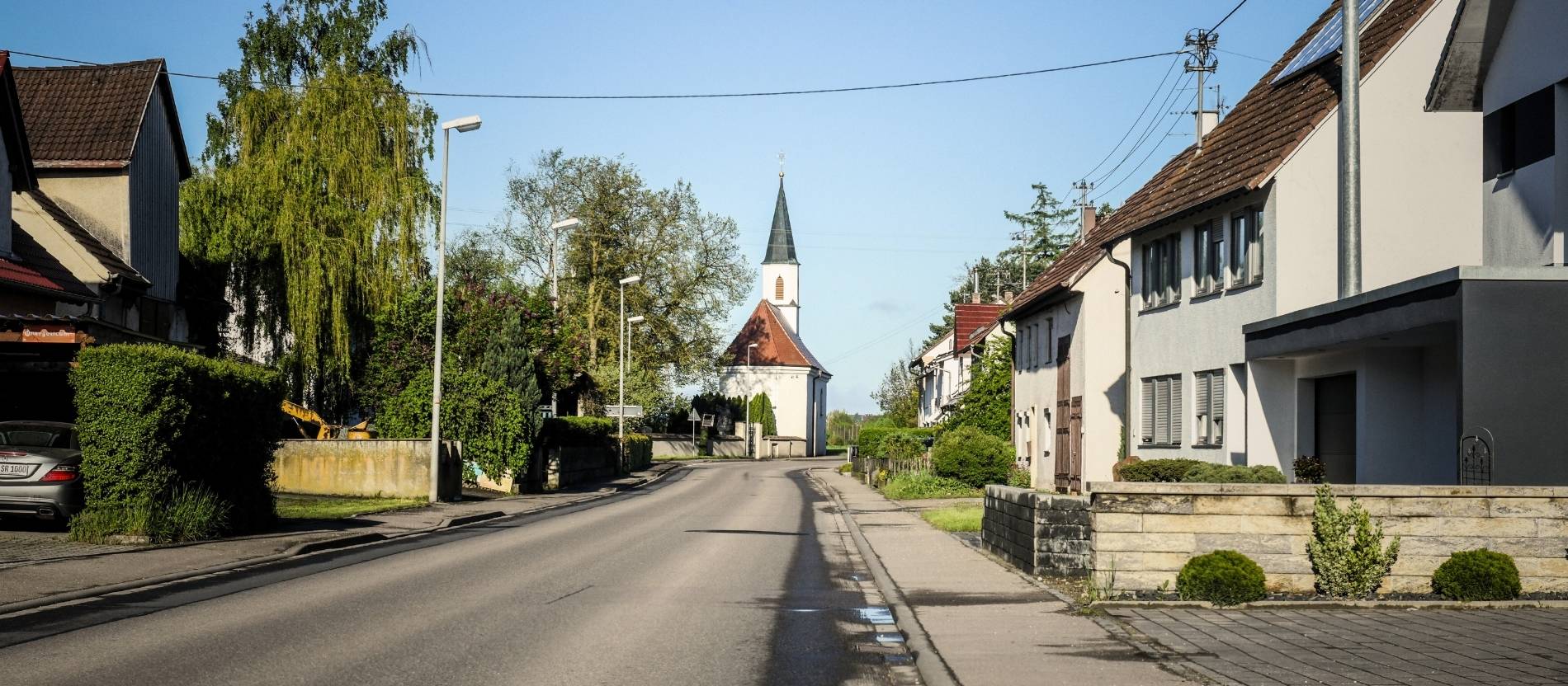 Kapelle in einem Dorf in Süddeutschland