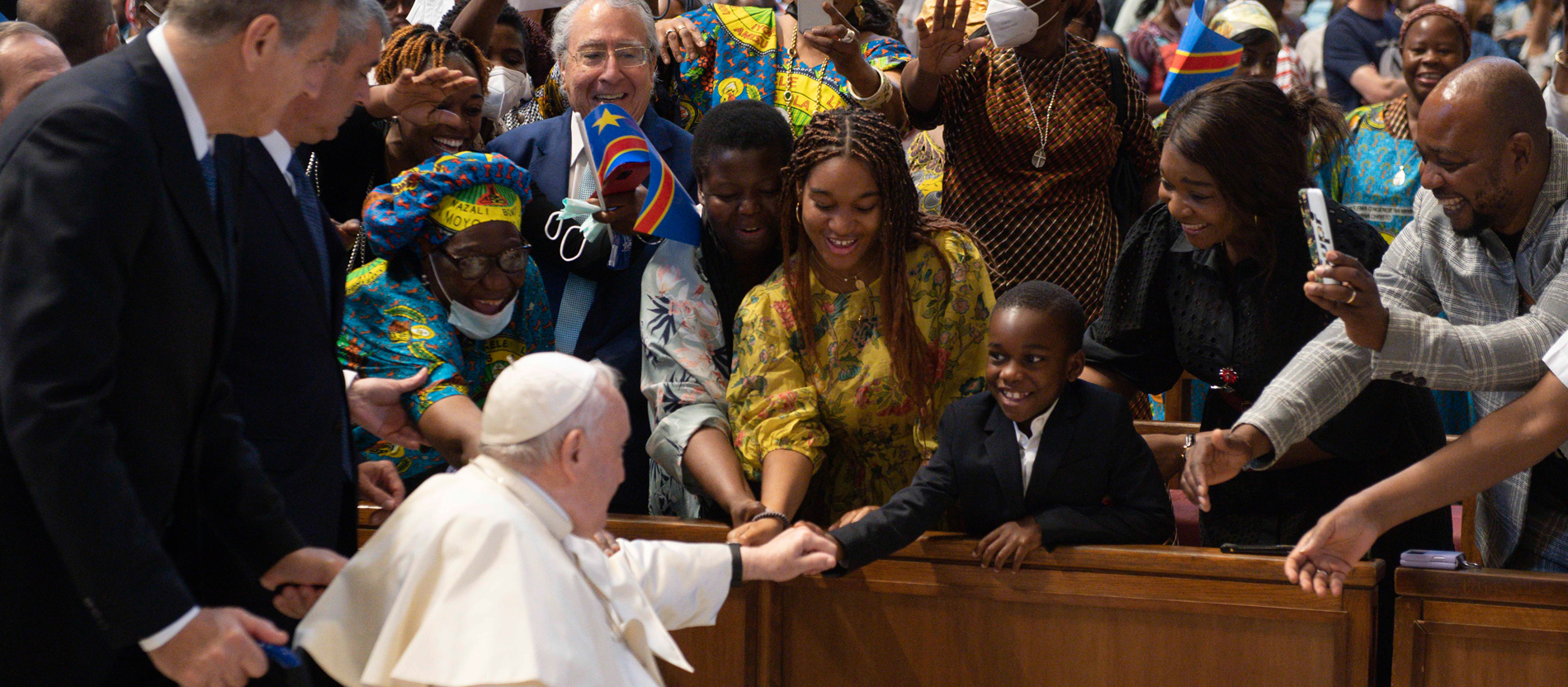 Papst begrüßt Mitglieder der kongolesischen Gemeinde in Rom