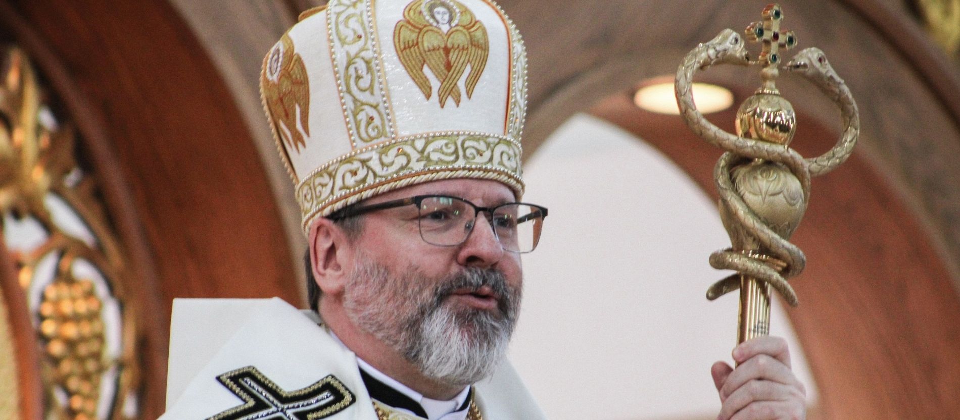 Großerzbischof Swjatoslaw Schewtschuk bei einem Gottesdienst