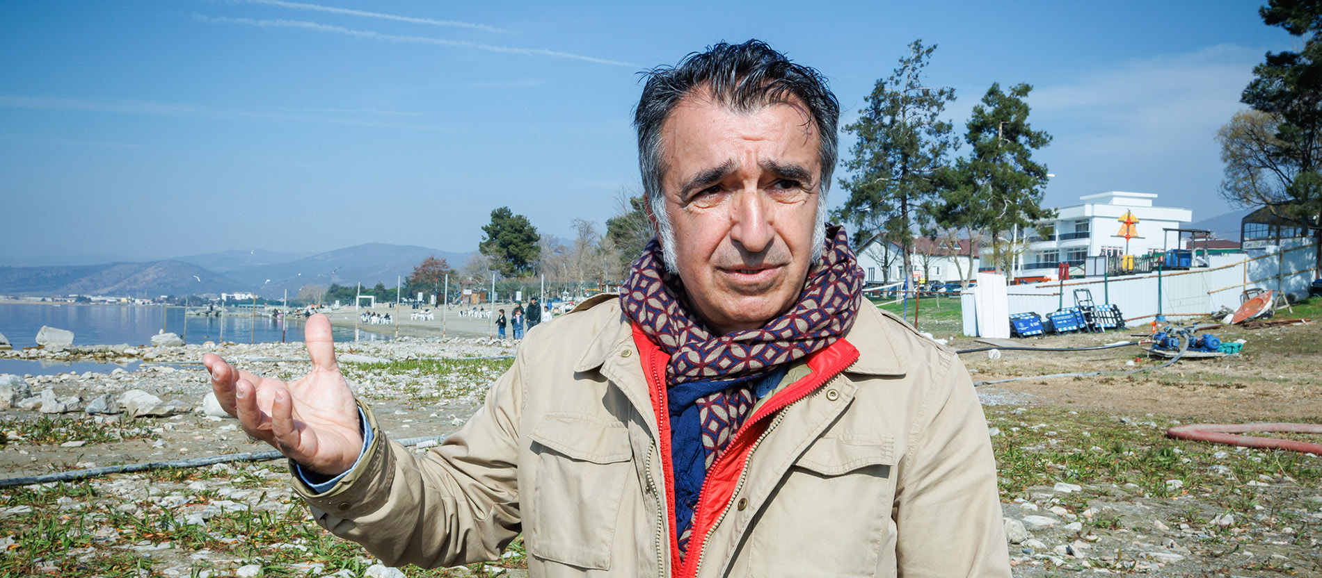 Mustafa Sahin, Ausgrabungsleiter und Archäologe von der Universität Bursa, am Iznik-See