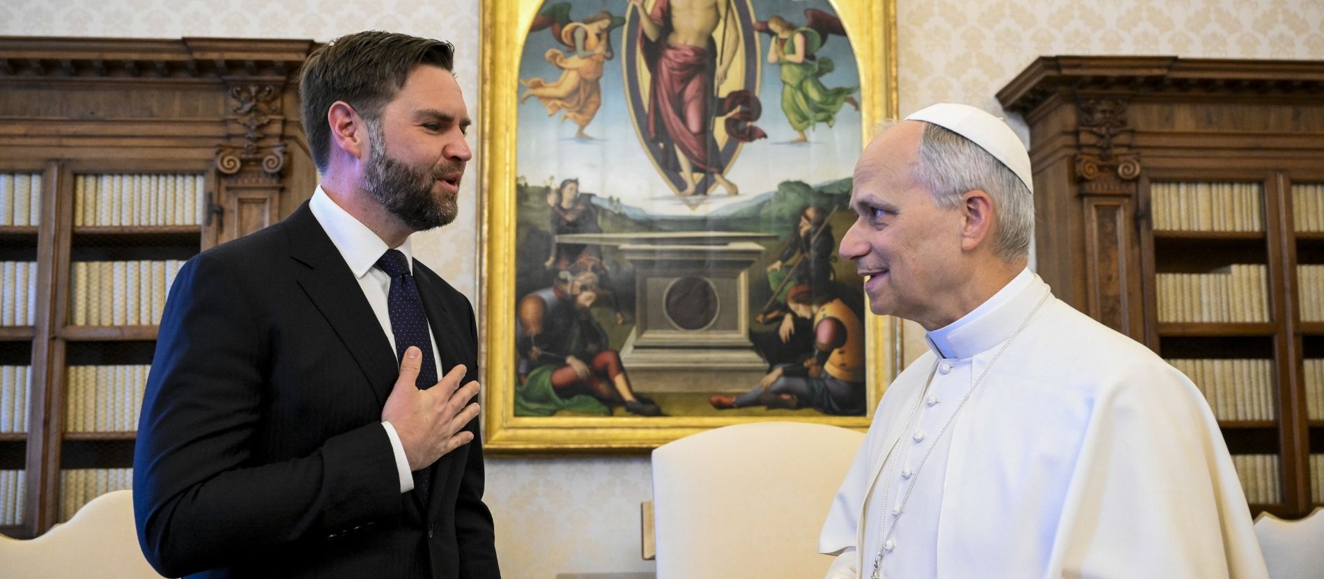 US-Vizepräsident JD Vance im Gespräch mit Papst Leo XIV.