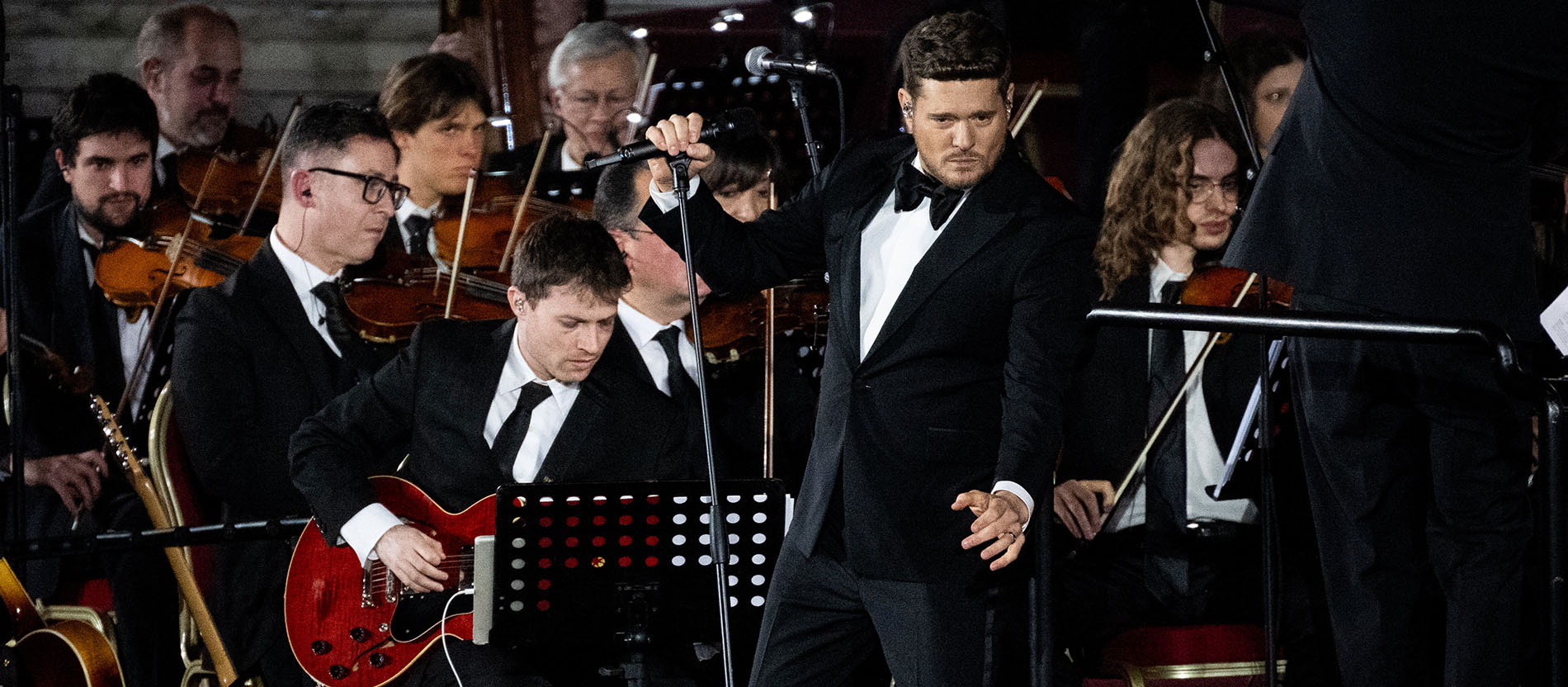 Popstar Michael Bublé beim Adventskonzert 2025 im Vatikan. 