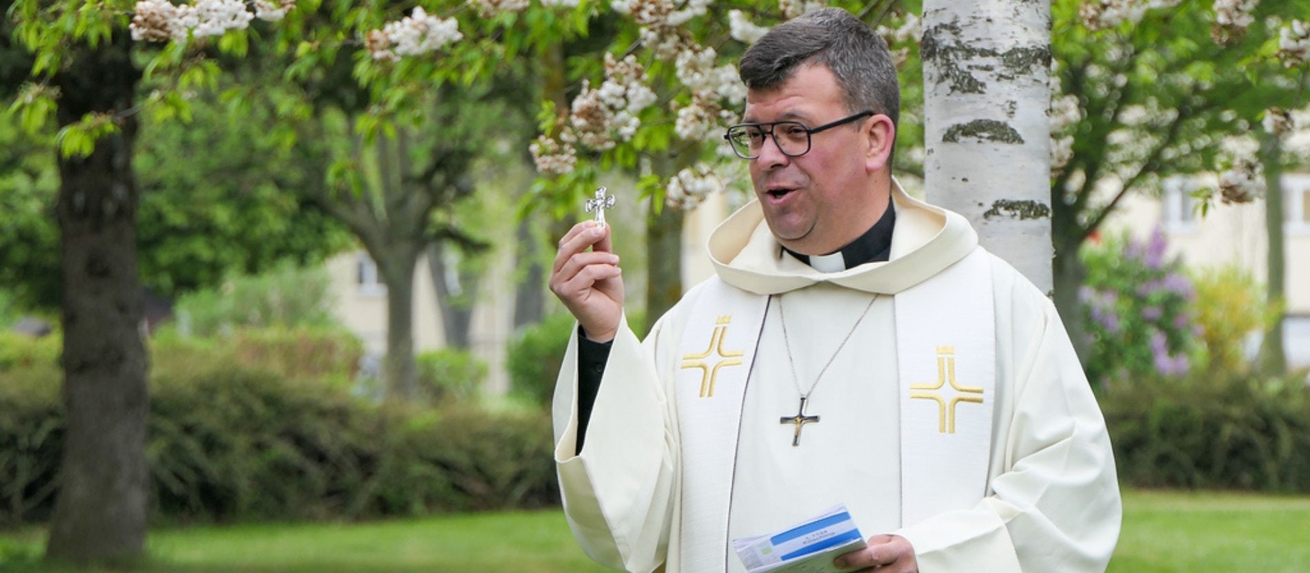 Militärseelsorger Sven Hofmann am 24. September 2025 bei einem Gottesdienst in Weißenfels.
