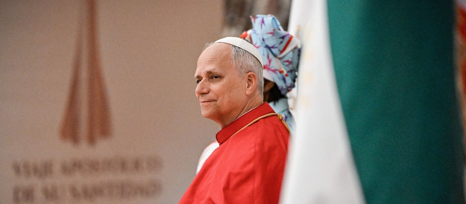 Papst Leo im Präsidentenpalast in Malabo in Äquatorialguinea