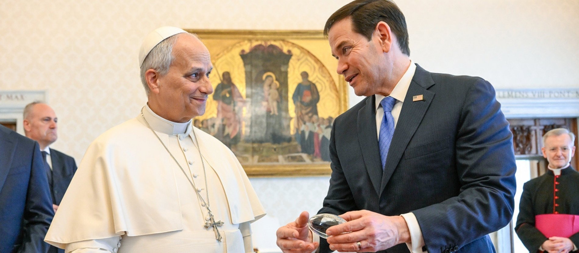 Marco Antonio Rubio im Gespräch mit Papst Leo XIV.