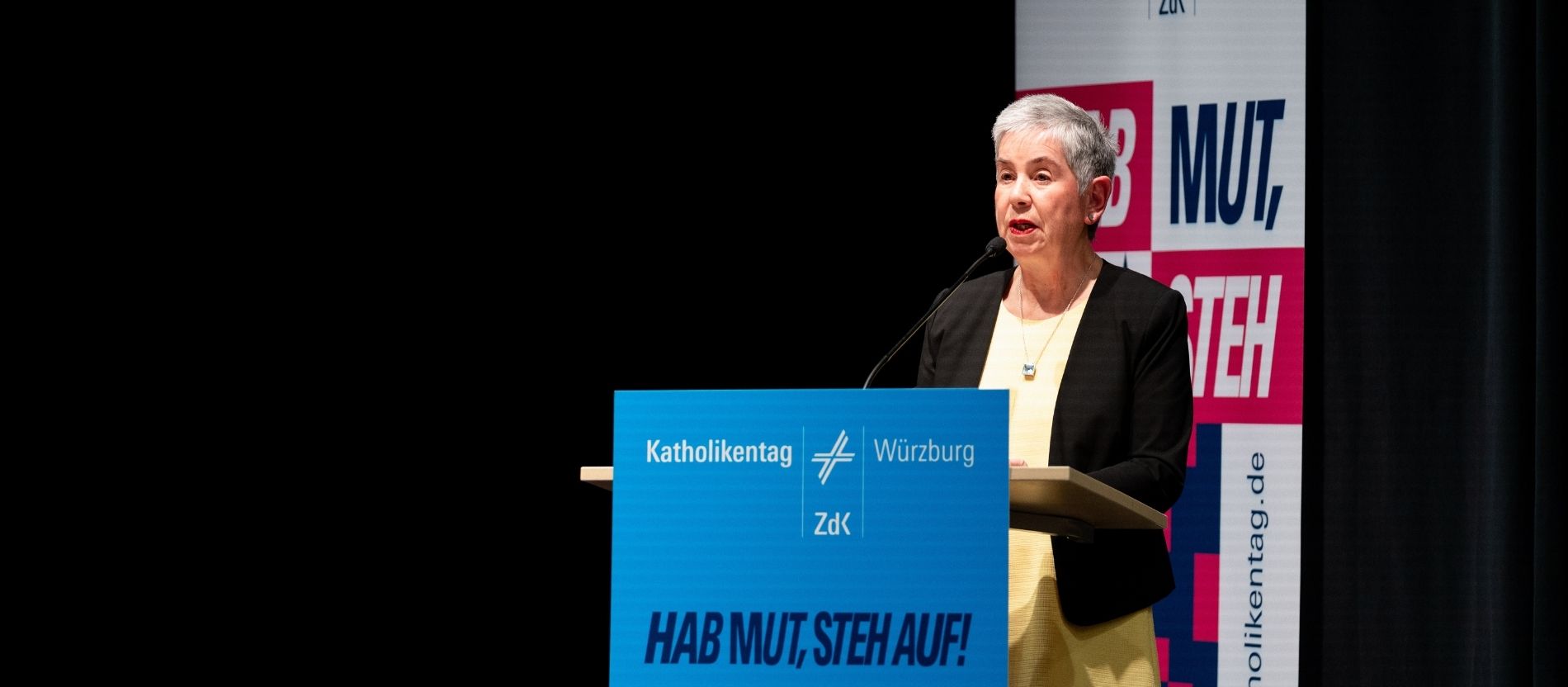 Irme Stetter-Karp spricht auf dem Katholikentag in Würzburg