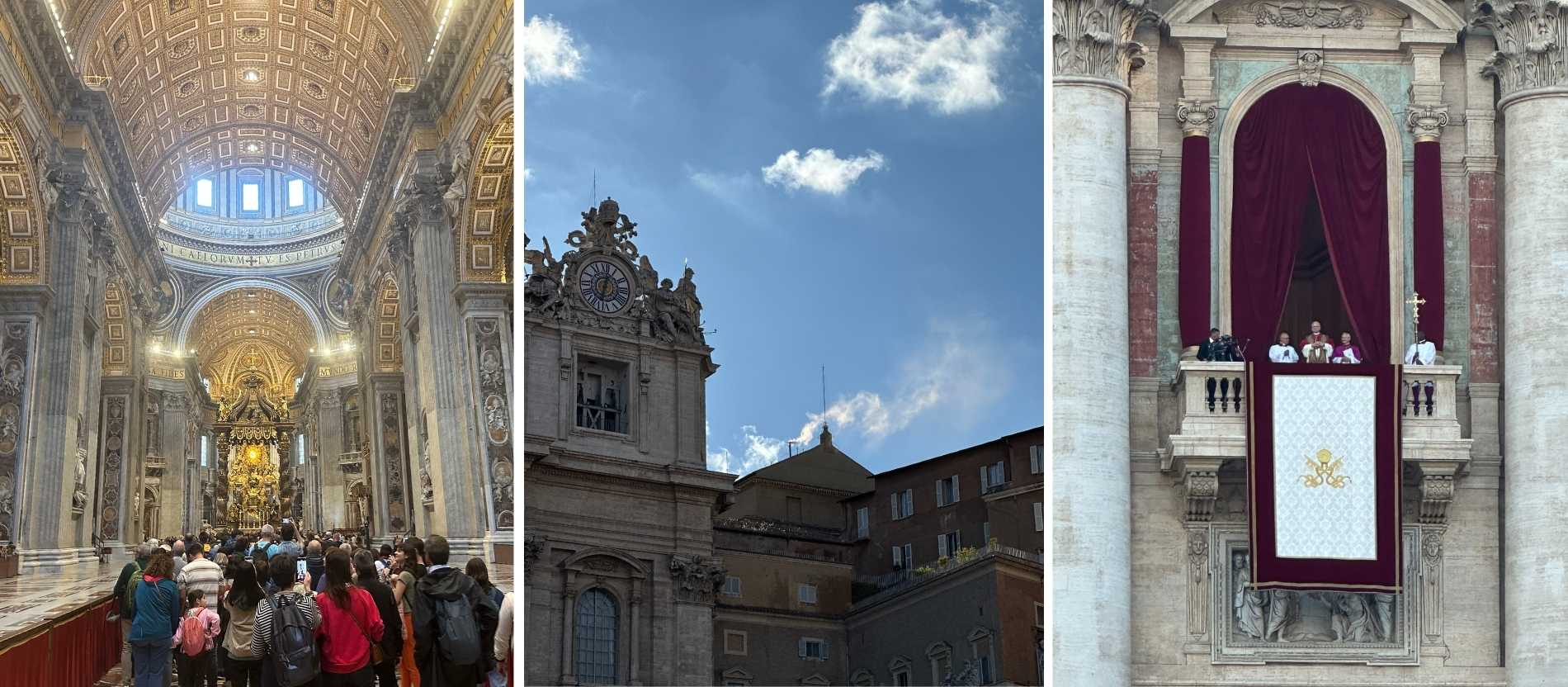 Hannah Ochel war im Petersdom, als Papst Franziskus dort aufgebahrt war, hat den weißen Rauch während des Konklaves gesehen und Papst Leos ersten Auftritt miterlebt.