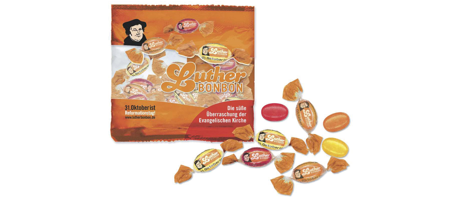 Zum Reformationstag gibt es seit einigen Jahren Lutherbonbons.