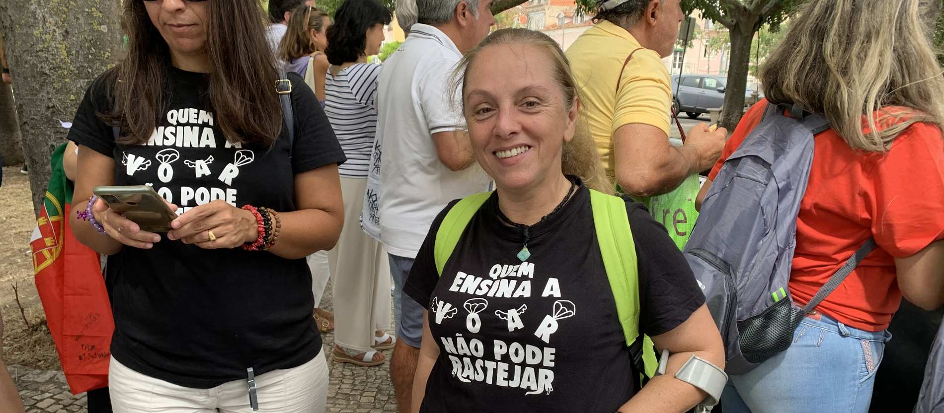 Die portugiesische Lehrerin Amelia am Rande des Weltjugendtags in Lissabon