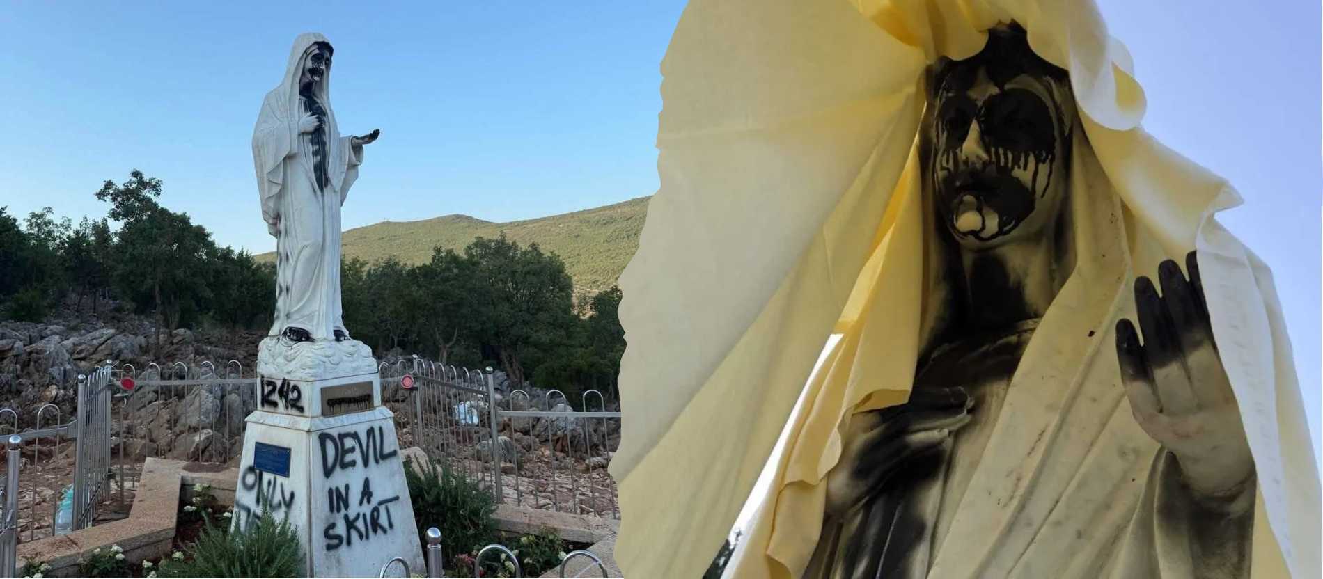 Vandalismus in Wallfahrtsort Medjugorje