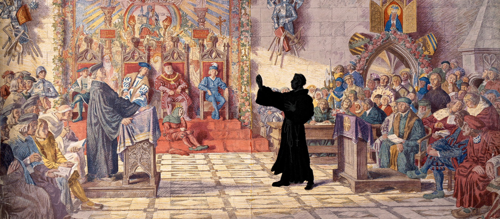 Leipziger Disputation, Lutherfigur geschwärzt