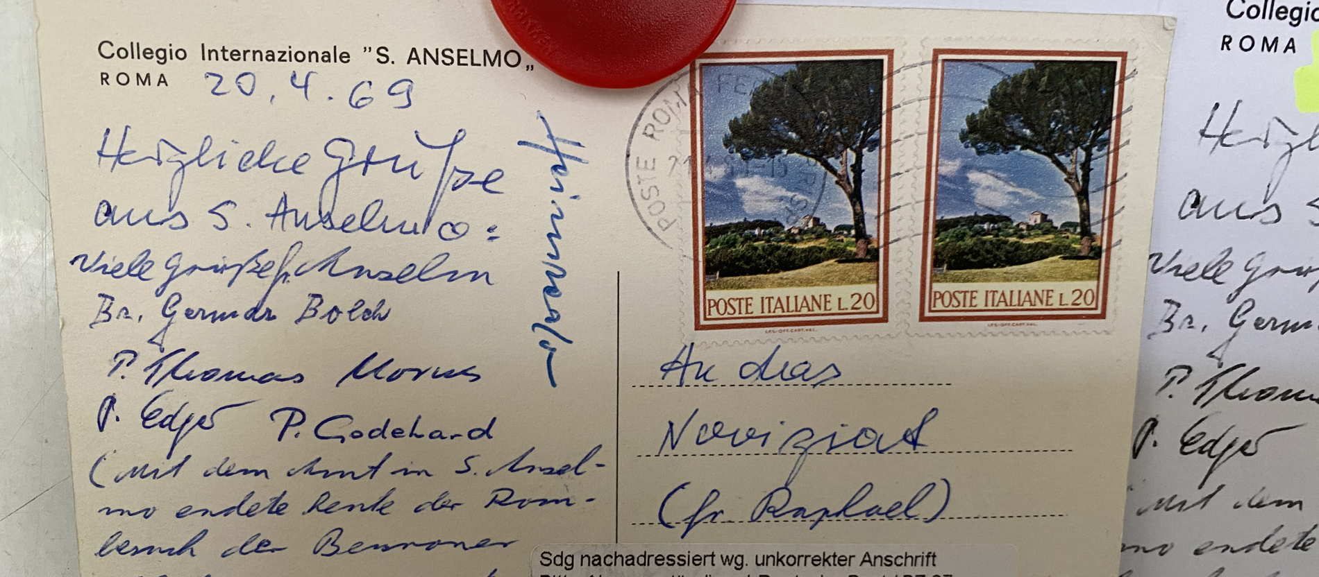Münsterschwarzacher Mönche bekommen Post aus Rom – von 1969