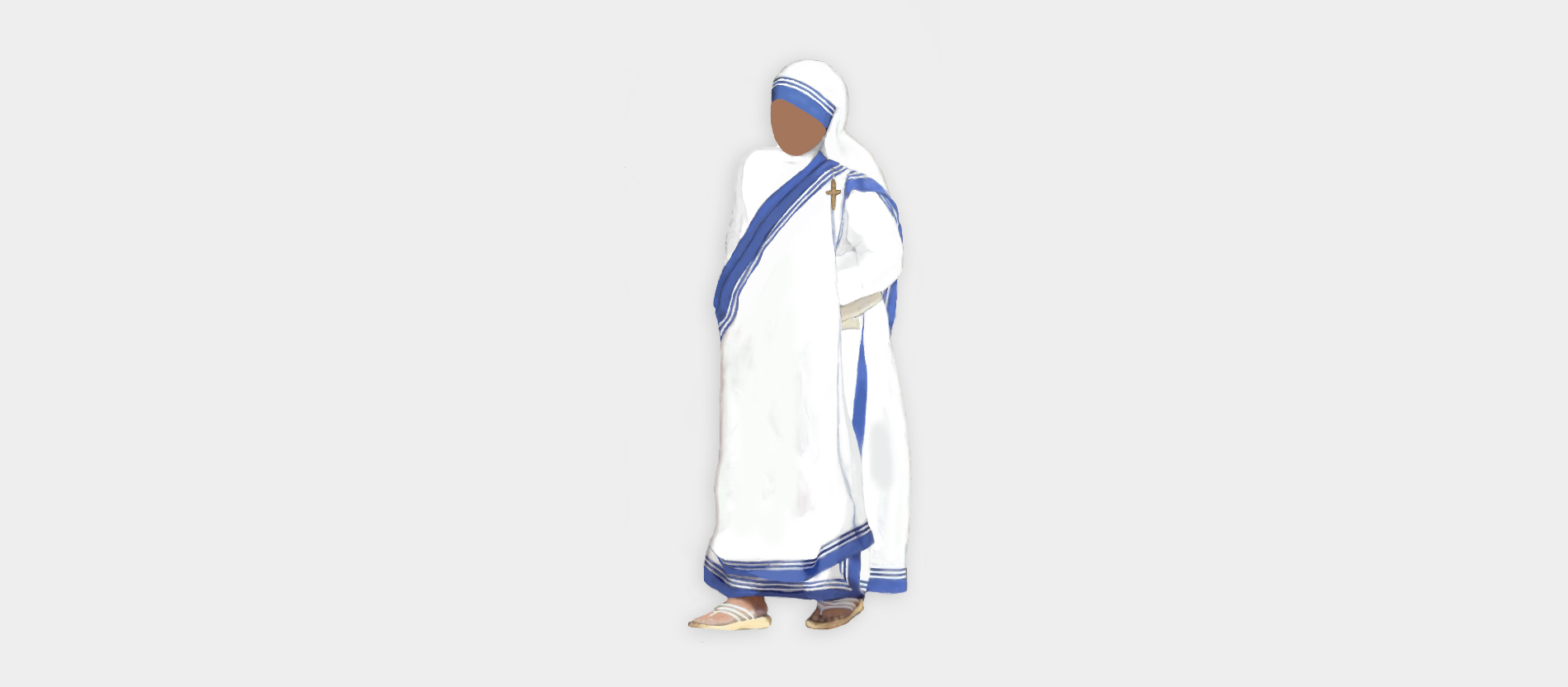 Der Habit einer Mutter-Teresa-Schwester