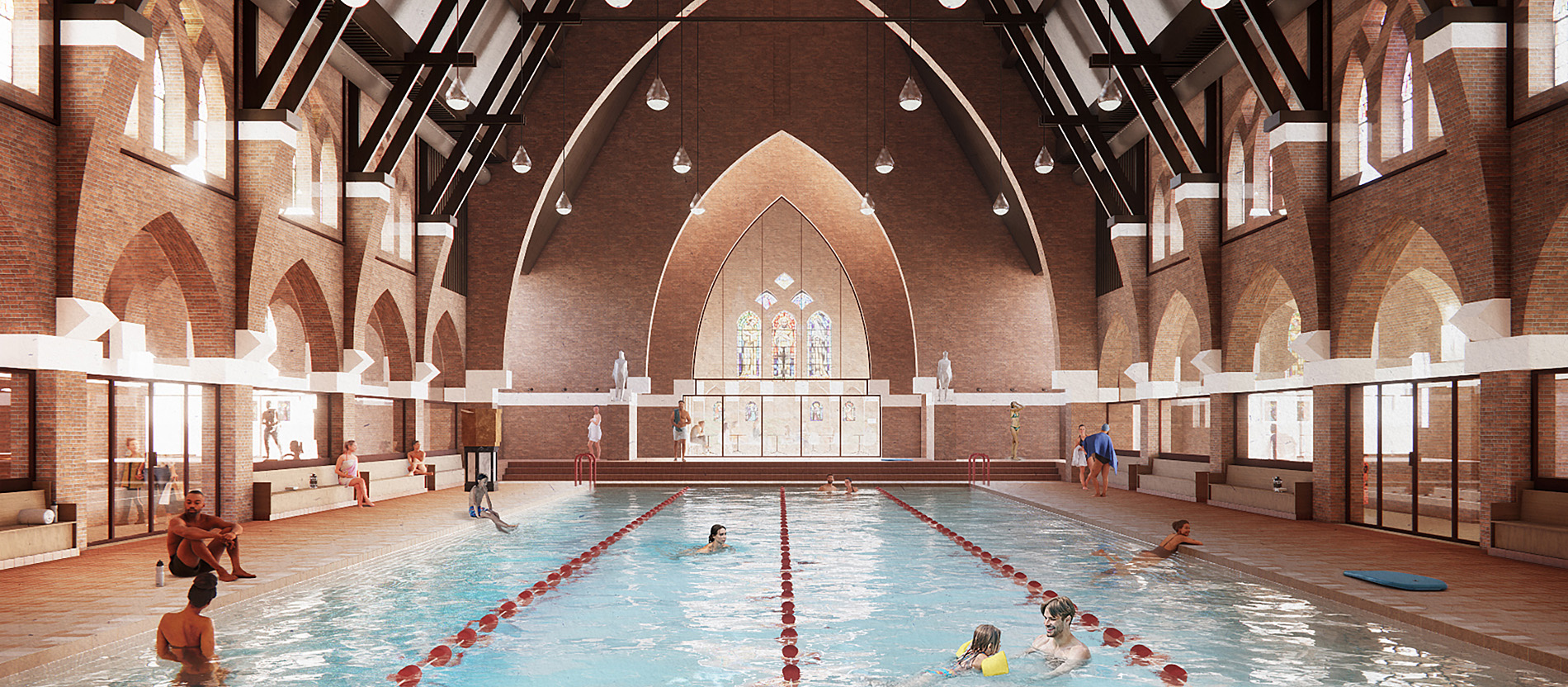 Wenn eine Kirche zum Schwimmbad umgebaut wird