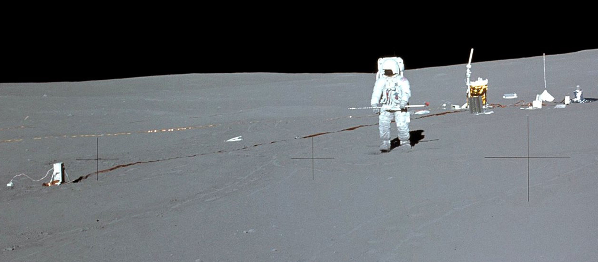 Edward Mitchell auf dem Mond