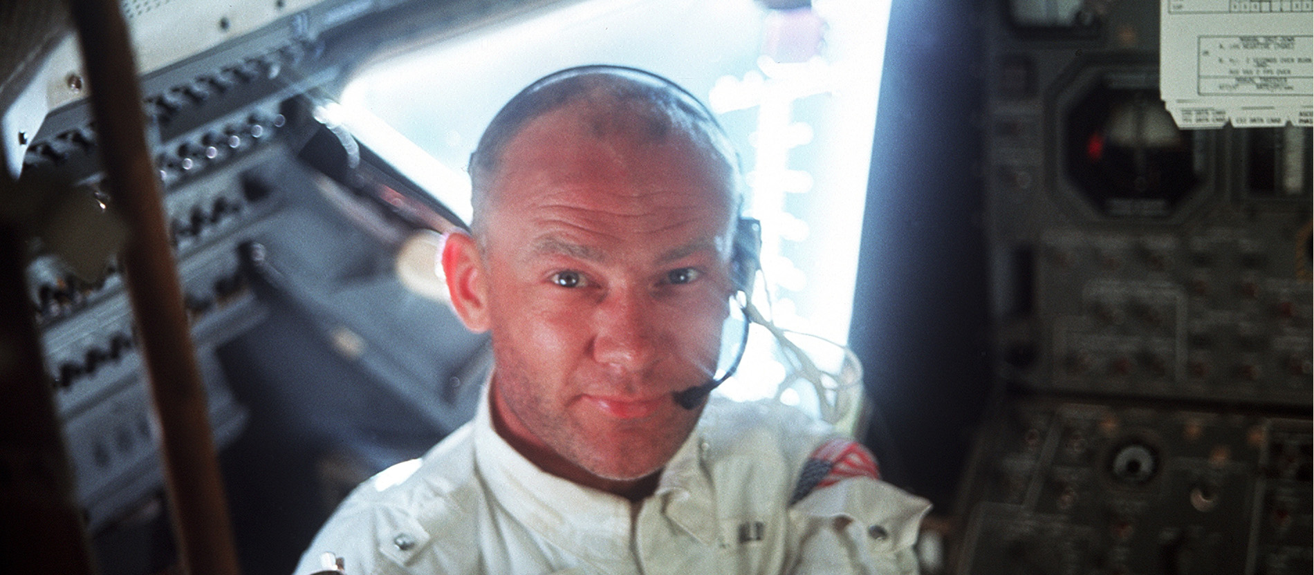 Buzz Aldrin in der Mondlandefähre