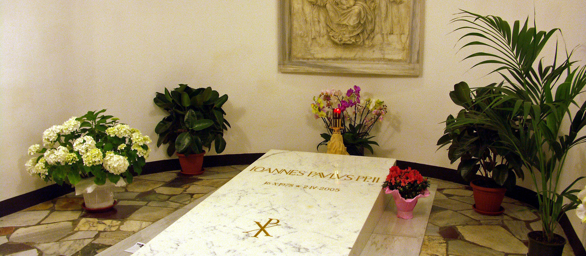 Das Grab Johannes Pauls II.