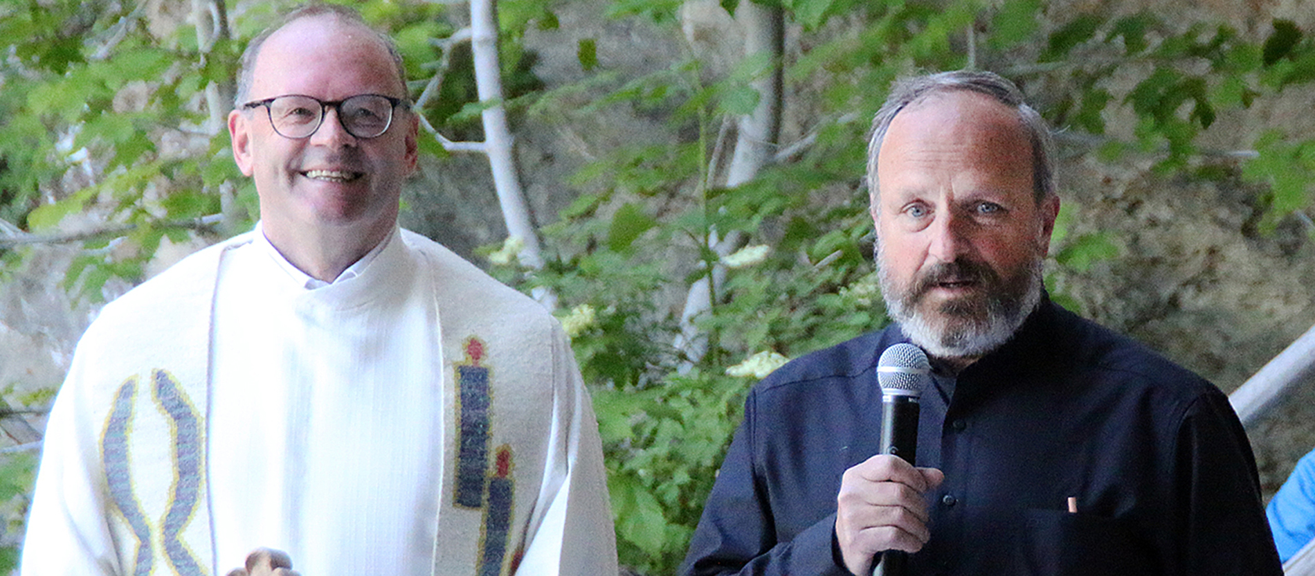Matthias Gschwandtner und Dechant Alois Moser