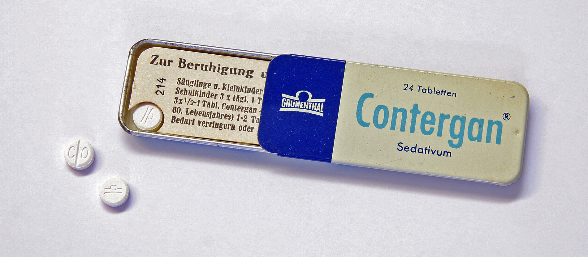Eine Packung Contergan-Tabletten