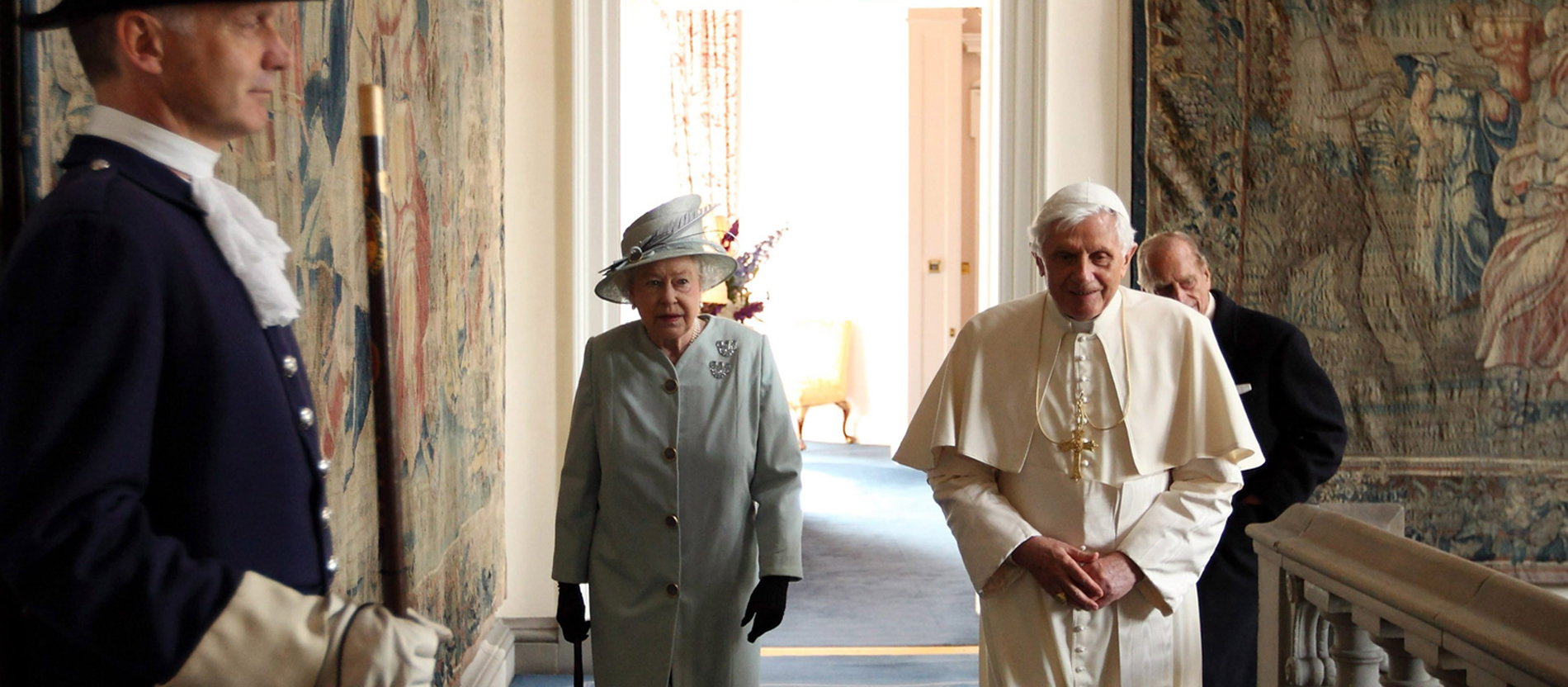Queen Elisabeth II. mit Papst Benedikt XVI.