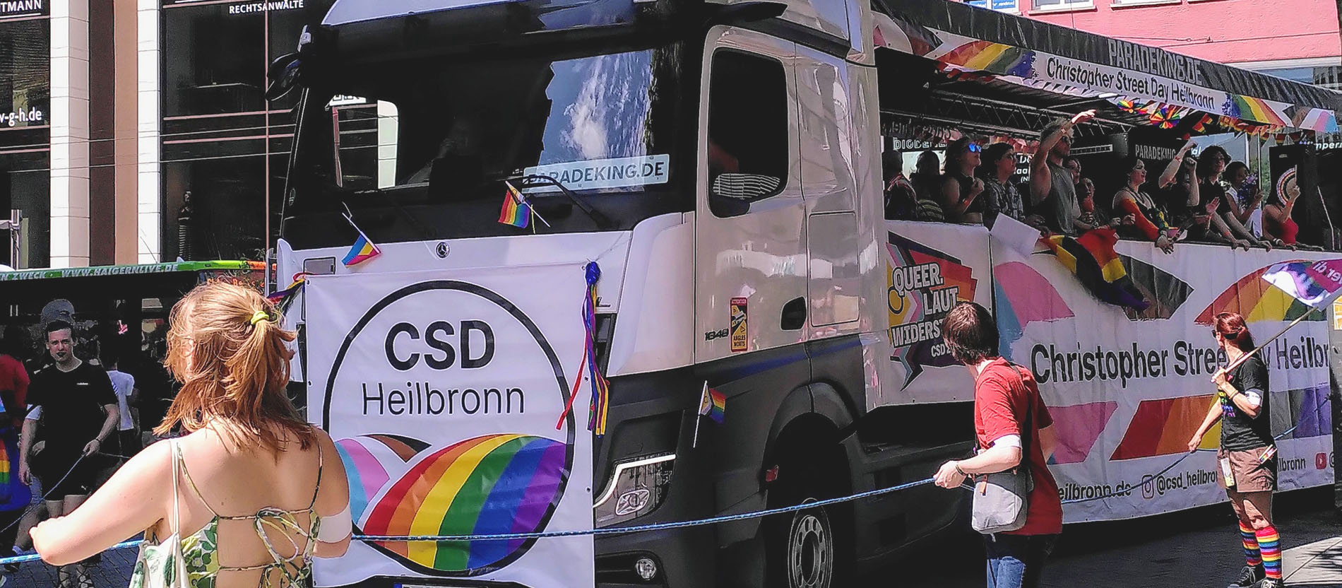 Ein Wagen beim CSD in Heilbronn