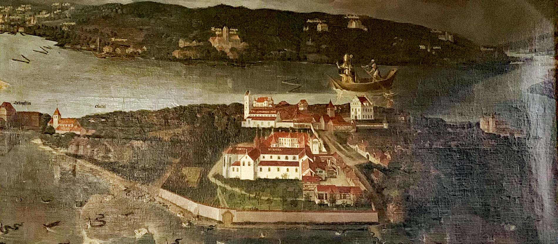 Besiedelung der Klosterinsel Reichenau durch den heiligen Pirmin