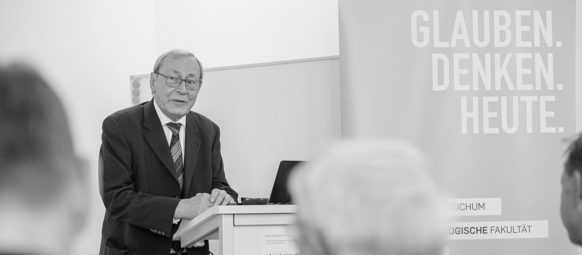 Professor Heinrich Reinhardt beim Festakt anlässlich seines 75. Geburtstags