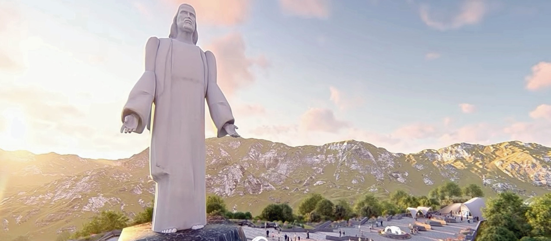 Christus-Statue in Santiago, Mexiko