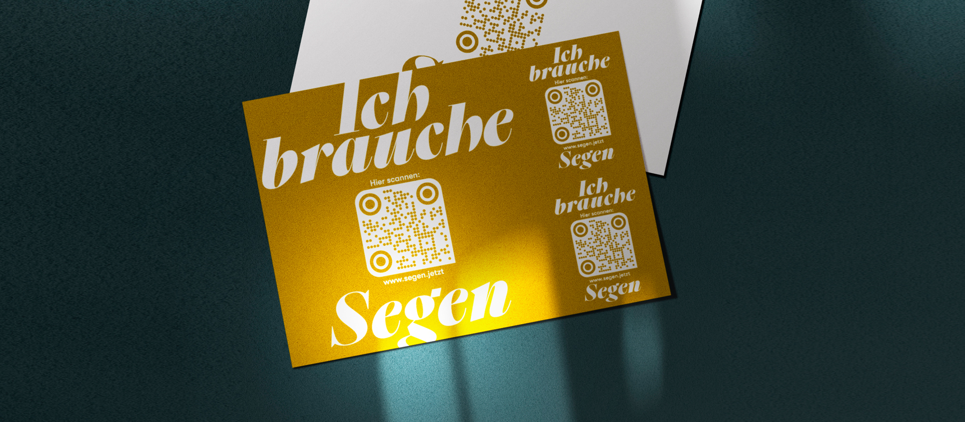 Aufkleber der Aktion "Ich brauche Segen"