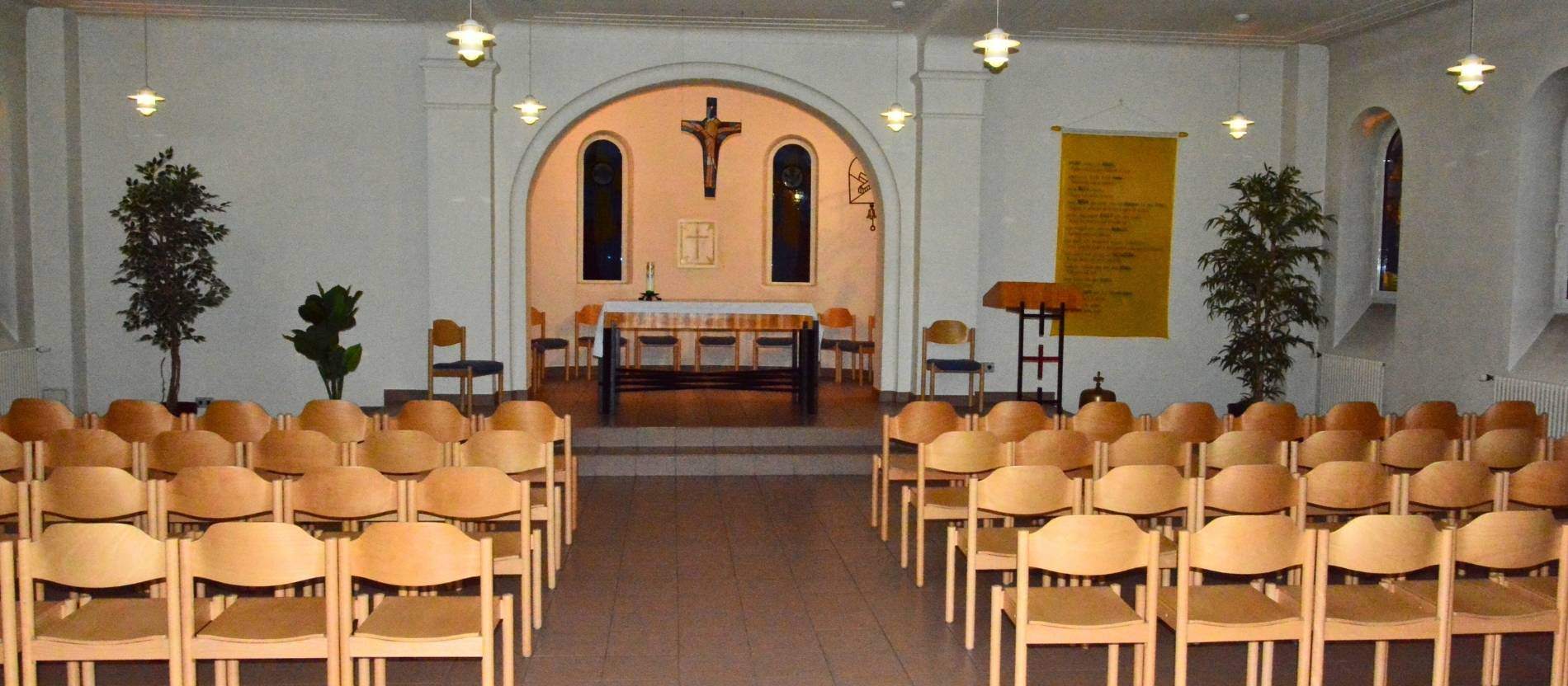 In der Strafhaft-Kirche finden 50 Gottesdienstbesucher einen Platz.