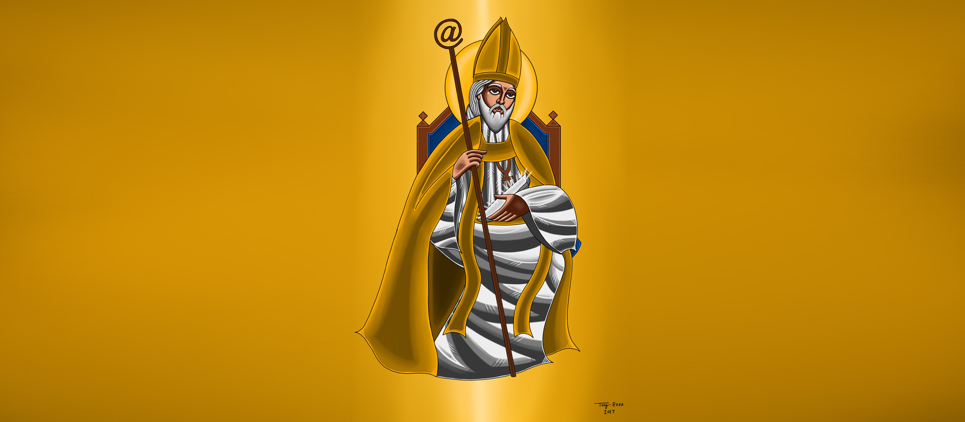 Der heilige Isidor von Sevilla, Patron des Internets