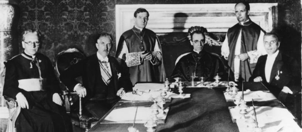 Unterzeichnung des Reichskonkordats am 20. Juli 1933 im Vatikan.