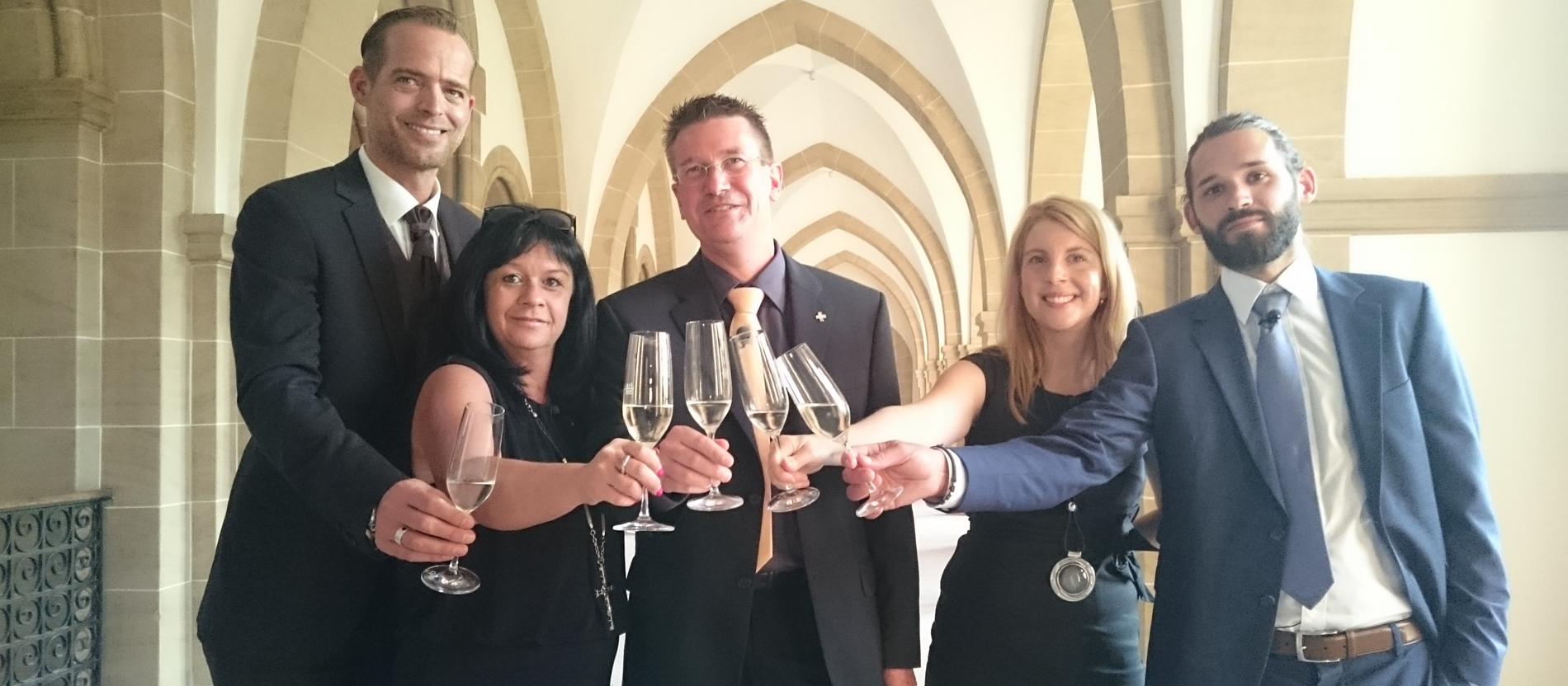 Der Aperitiv wurde in der Marienkirche genommen. 