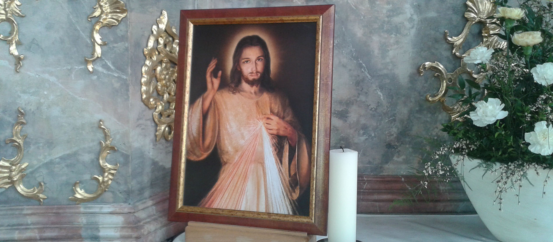 Gnadenbild vom Barmherzigen Jesus in der Wallfahrtskirche Steinhausen
